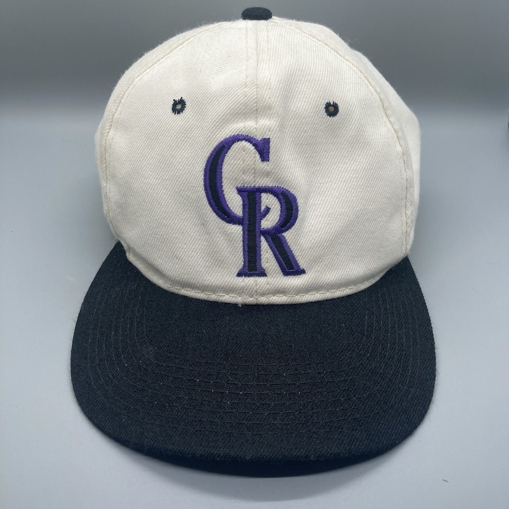 Vintage 90s Colorado Rockies Sports Specialties MLB Side Logo White Snapback Hat